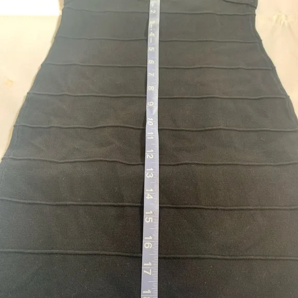 Wow Couture Sweater Mini Dress Black Gray Sexy Cutout Back Bandage V Neck S. - Picture 8 of 8